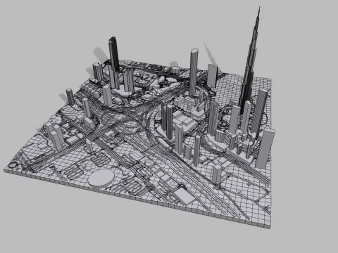 Business Bay Dubai Emirados &Aacute;rabes Unidos Modelo 3D