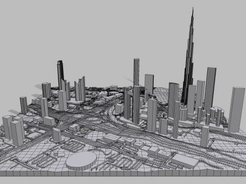 Business Bay Dubai Emirados &Aacute;rabes Unidos Modelo 3D