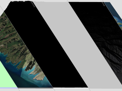 Island Banks Peninsula New Zeland 3D Модель