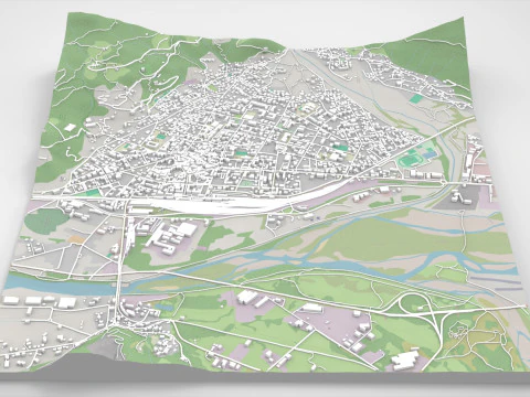 都市景観ドモドッソラ イタリア 3Dモデル