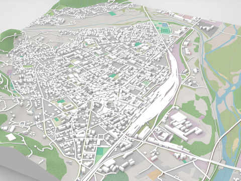 Cityscape Domodossola Italy Modèle 3D