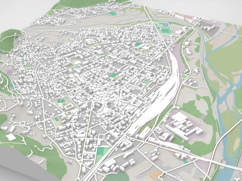 Cityscape Domodossola Italy 3D Model