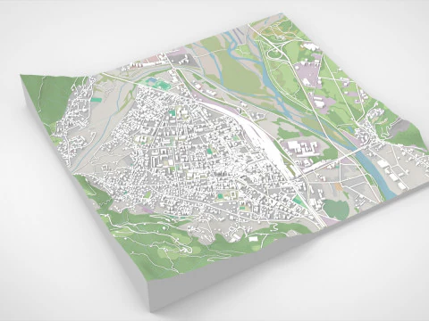 Cityscape Domodossola Italy 3D Model