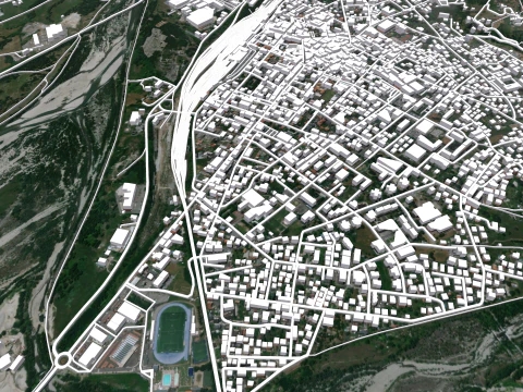 Cityscape Domodossola Italy 3D Model