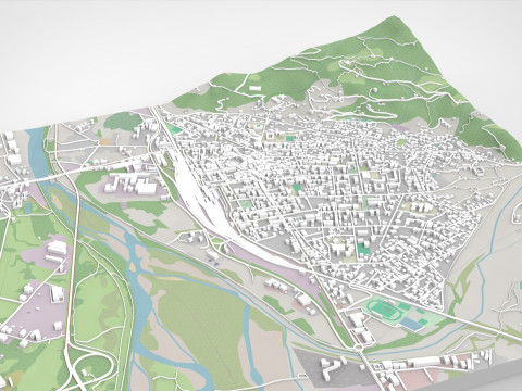 Cityscape Domodossola Italy Modèle 3D