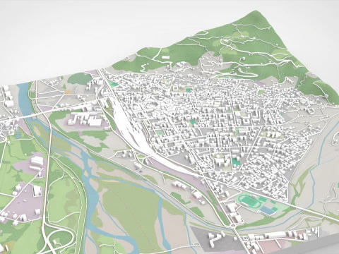 Cityscape Domodossola Italy 3D Model