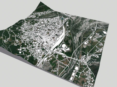 Cityscape Domodossola Italy 3D Model