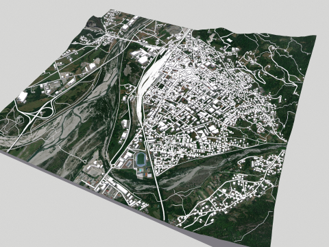 Cityscape Domodossola Italy Modèle 3D