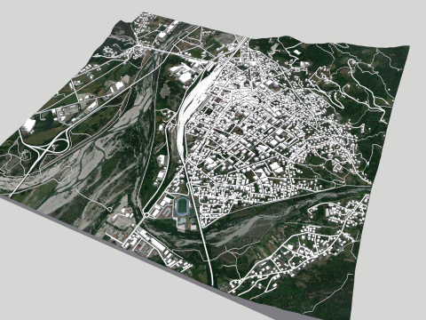 Cityscape Domodossola Italy 3D Model