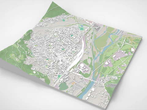 Cityscape Domodossola Italy 3D Model