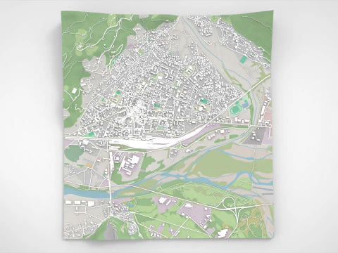 Cityscape Domodossola Italy 3D Model