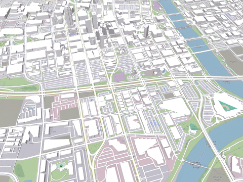 Cityscape Des Moines United States 3Dモデル
