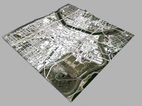 Cityscape Des Moines United States 3Dモデル