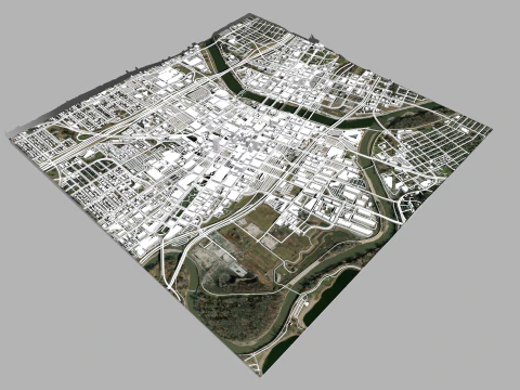 Cityscape Des Moines United States 3D Model