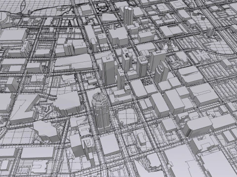 Cityscape Des Moines United States 3D Model