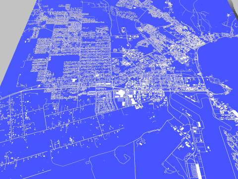 Cityscape Hilo Hawaii 3D Model