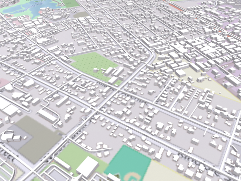 Cityscape Hilo Hawaii 3D Model