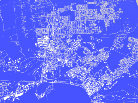 Cityscape Hilo Hawaii 3D Model
