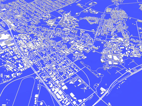 Cityscape Hilo Hawaii 3D Model