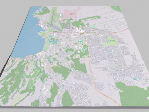 Cityscape Hilo Hawaii 3D Model