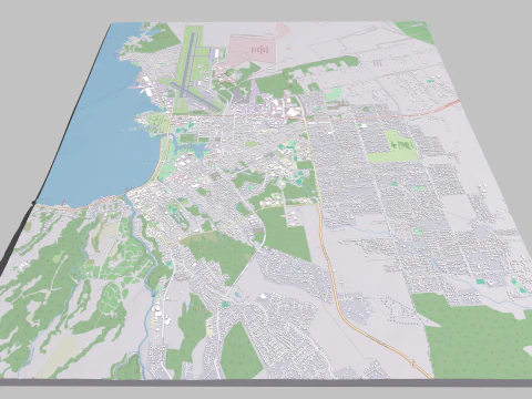 Cityscape Hilo Hawaii 3D Model