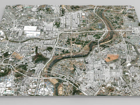 Cityscape Gwangju Republic of Korea 3D Model