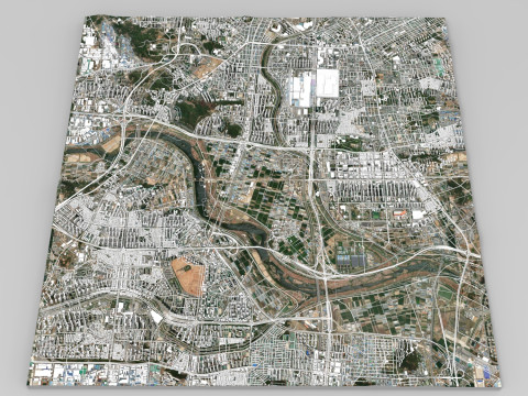 Cityscape Gwangju Republic of Korea 3D Модель