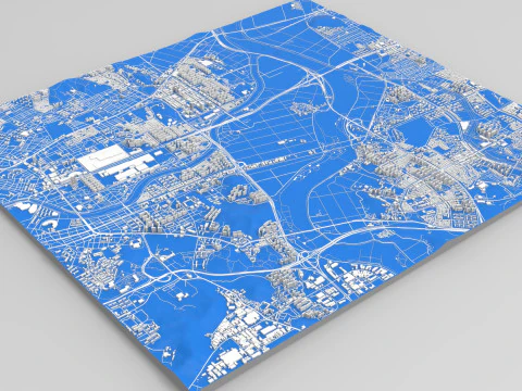 Cityscape Gwangju Republic of Korea 3D Model