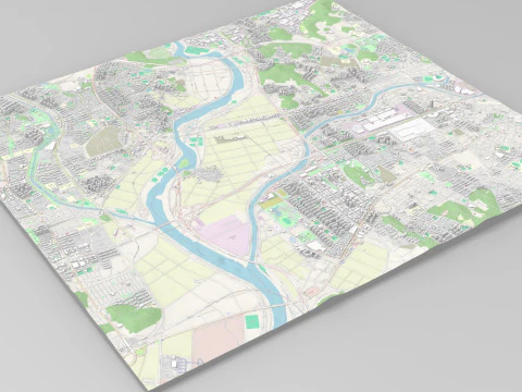 Cityscape Gwangju Republic of Korea 3D Model