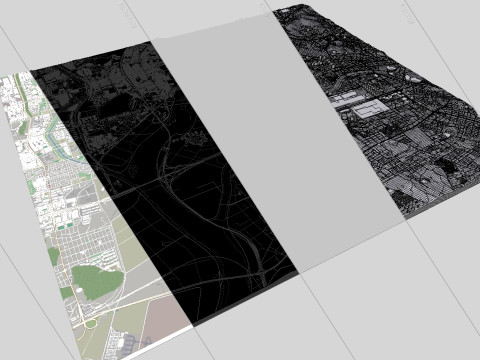 Cityscape Gwangju Republic of Korea 3D Модель