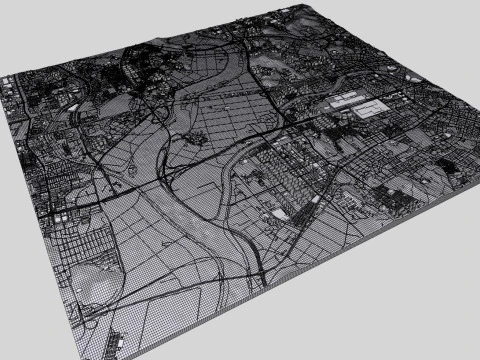 Cityscape Gwangju Republic of Korea 3D Model