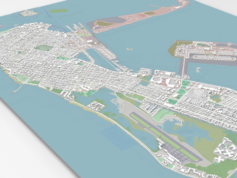 Cityscape Key West Florida United States 3D 모델