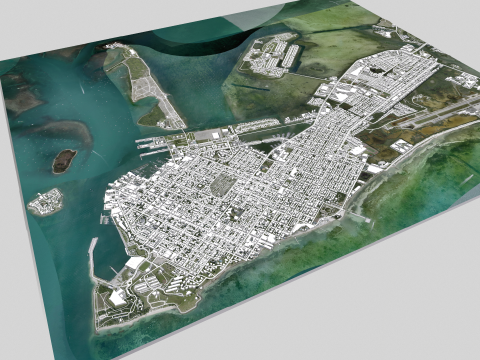 Cityscape Key West Florida United States 3D 모델