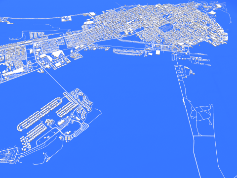 Cityscape Key West Florida United States 3D 모델
