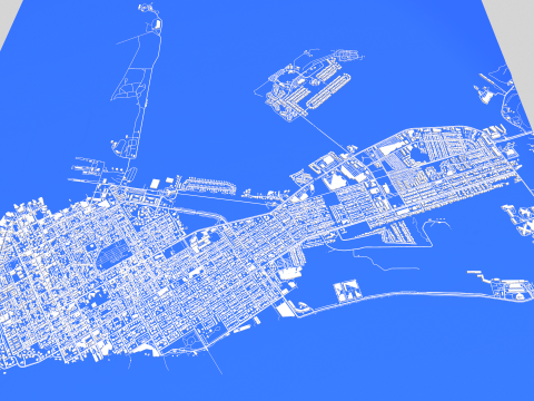 Cityscape Key West Florida United States 3D 모델