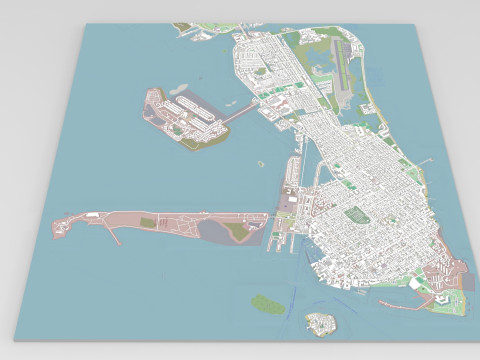 Cityscape Key West Florida United States 3D 모델