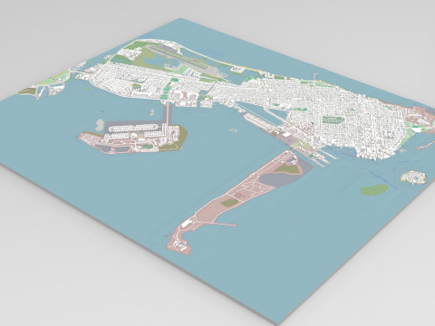 Cityscape Key West Florida United States 3D 모델