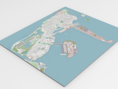 Cityscape Key West Florida United States 3D 모델