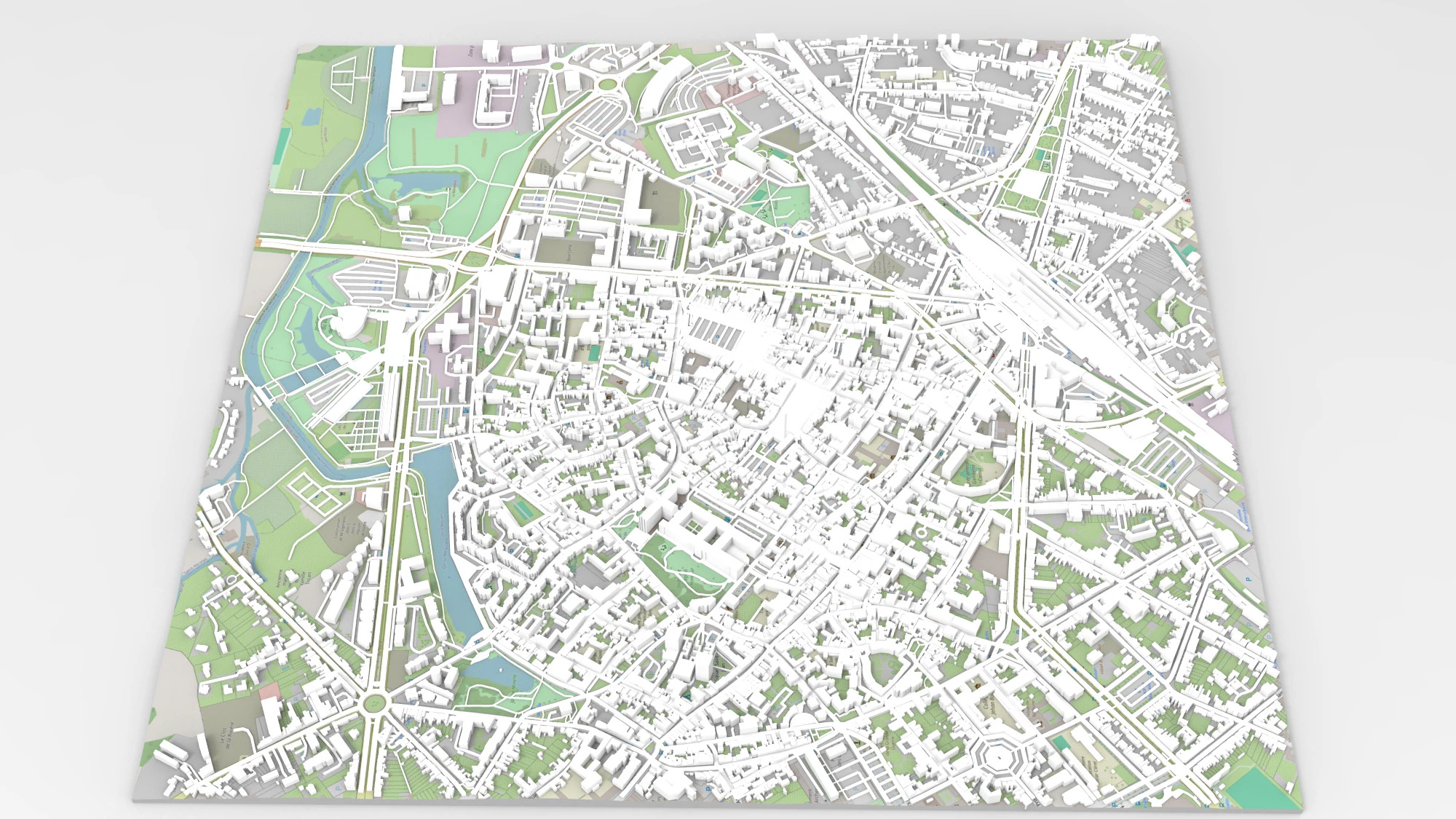 Cityscape Arras France 3D Model .c4d .max .obj .3ds .fbx .stl .blend