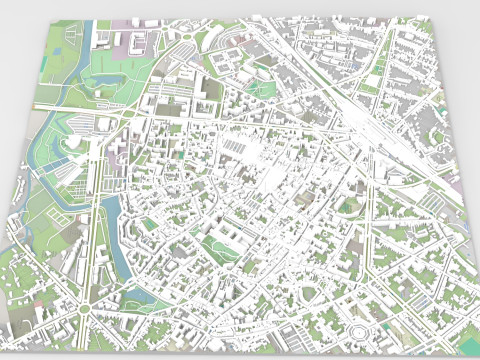 Cityscape Arras France 3D Model