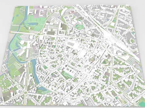 Paisagem urbana de Arras Fran&ccedil;a Modelo 3D