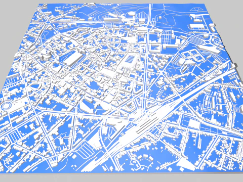 Cityscape Arras France 3D Model