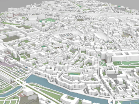 Cityscape Arras France 3D Model