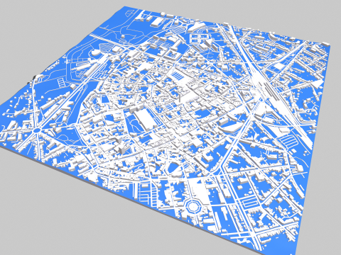 Cityscape Arras France 3D 模型