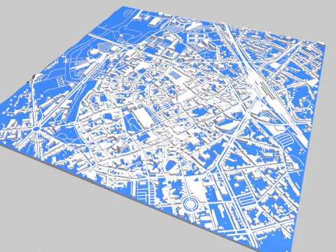Cityscape Arras France 3D Model