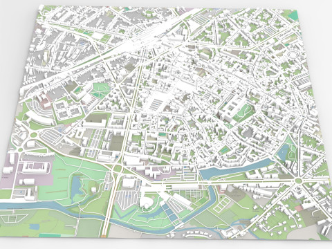 Cityscape Arras France 3D 模型