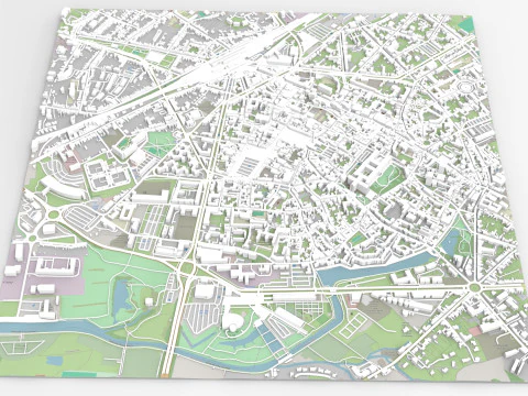 Cityscape Arras France 3D Model