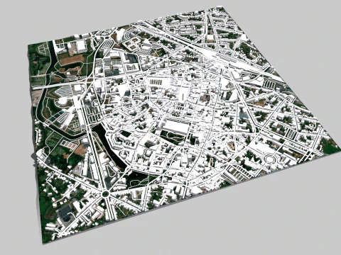 Cityscape Arras France 3D Model