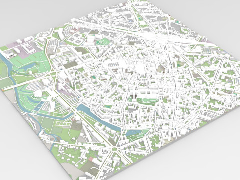 Cityscape Arras France 3D 模型
