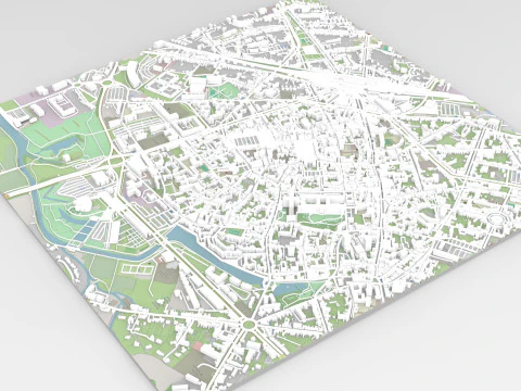 Cityscape Arras France 3D Model